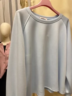 Sweatshirt hellblau in butterstoff Neu