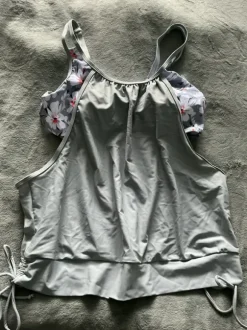 Tankini grau/weiß