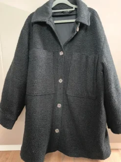 Teddymantel schwarz Gr. M h&m
