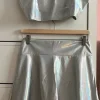 2-teiliges Outfit, holographic, Minirock + kurzes Trägertop, Gr. L/XL