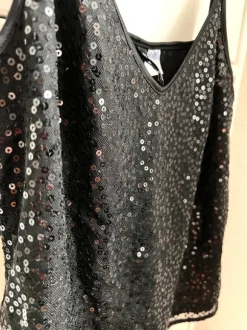Träger Top mit Pailletten H&M Gr. 38