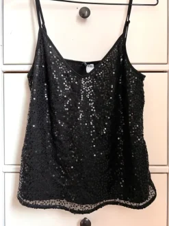 Träger Top mit Pailletten H&M Gr. 38