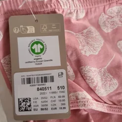 Two Pairs of Organic Cotton Midi-Briefs Blue Plain/Pink Ginkgo 50-52 (4136)