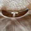 Umstandsmode Langarmshirt Beige gerippt
