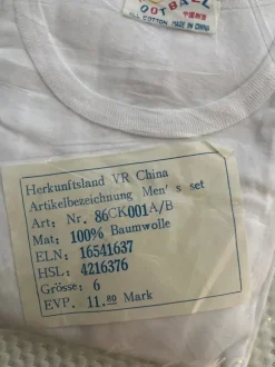 Unterhemd mit Slip, Set, DDR, weiß