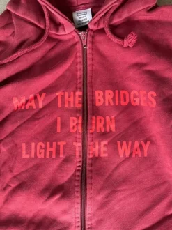 Vetements may the bridges i burn hoodie