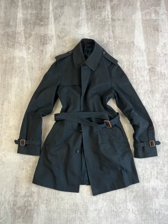 Vintage '90 US Army Trench Coat Style Black