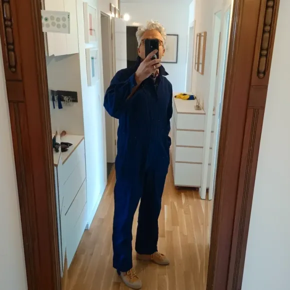 Vintage Bleu de Travail, Arbeits- Overall, Anzug, Blaumann, Jumpsuit blau, Neu, Gr. 48 / M-L - 1