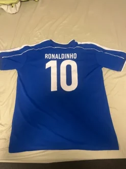 Vintage Brazil National Team Blue Football Jersey #10 Nike Men Large