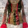 Vintage Fairycore Patchwork Velvet Lace Top