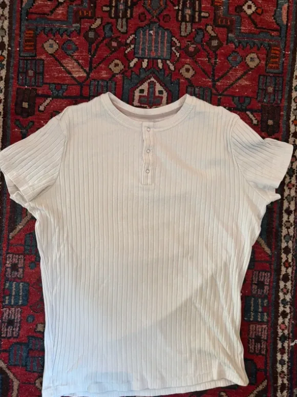 Vintage Henley Shirt Slim Fit T-Shirt
