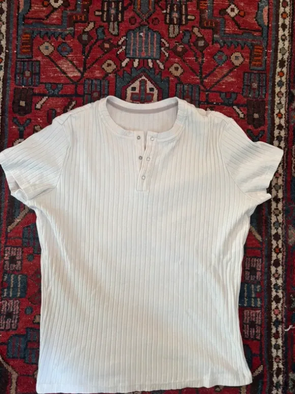 Vintage Henley Shirt Slim Fit T-Shirt
