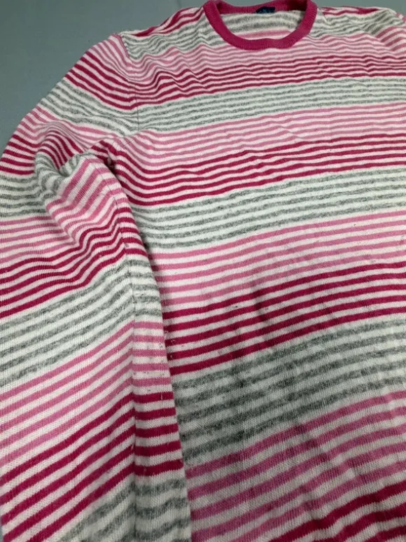Vintage Strickpullover | Y2K | Pashastyle | 90s | 80s | Pink | Weiß | Gestreift