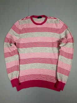 Vintage Strickpullover | Y2K | Pashastyle | 90s | 80s | Pink | Weiß | Gestreift