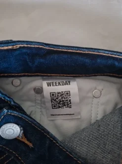 Weekday Vintage Y2K Mid Waist Bootcut Damen Jeans Gr. M blau