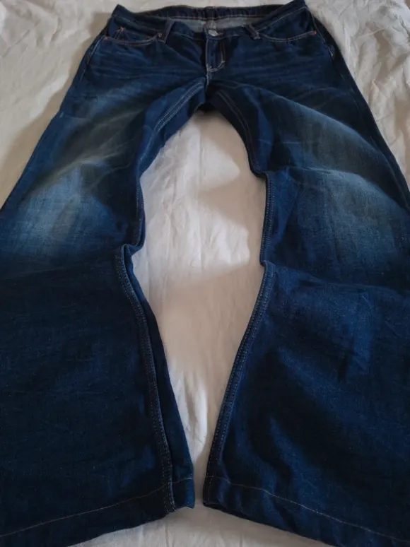 Weekday Vintage Y2K Mid Waist Bootcut Damen Jeans Gr. M blau
