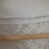 Weiße Bluse mit Leinen und Spitze Größe 40 / 42