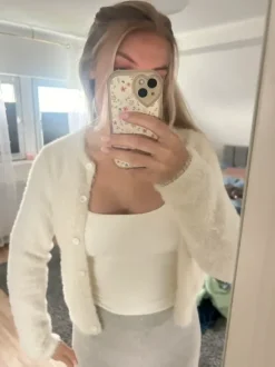 Weiße Kuschel Jacke 🤍