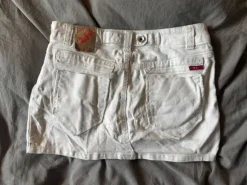 Weißer Mini Denimrock