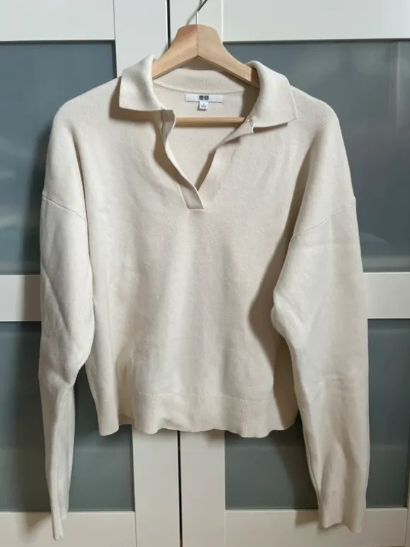 Weißer Pullover Uniqlo