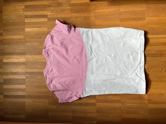 Weiß-rosa Nike T-Shirt, M