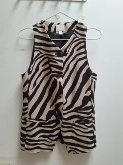 Weste / Oberteil mit Zebra-Muster