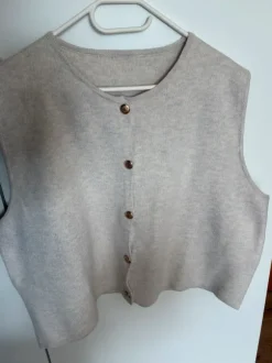 Weste Beige Meliert