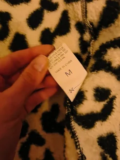 Weste Leo animalprint Teddy Fleece gr M 40