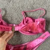 White Fox Bikini Pink S