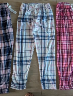 3x Schlafanzughose Pyjamahose kariert neu Gr. S/M