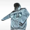Y2K Archive Zip-Up Hoodie | Social Security Print | Boxy Fit Grey