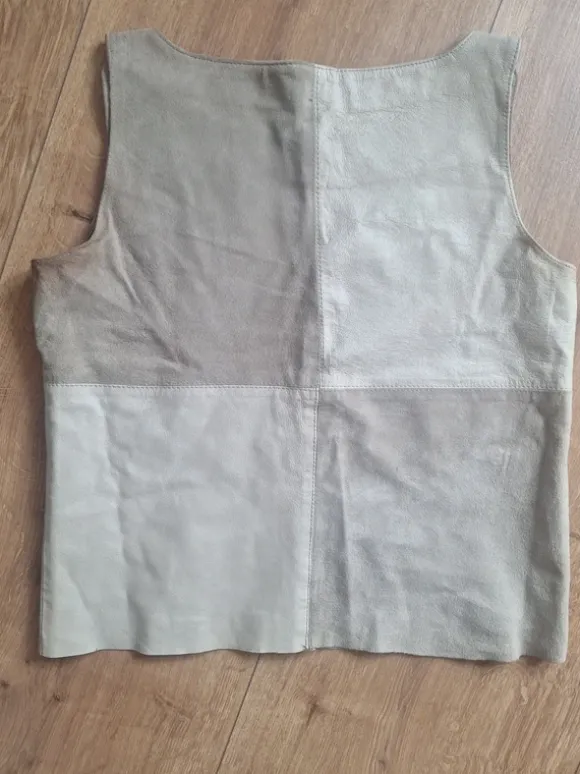 Yorn Boutique Leder Top, creme/beige, Gr. 38 - fällt aus wie 36/38