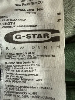 Zomerjeans in frisse groene kleur van G-star RAW